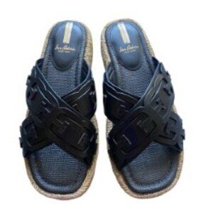 Sam Edelman Black Pria Crossband Slide Espadrille Sandal